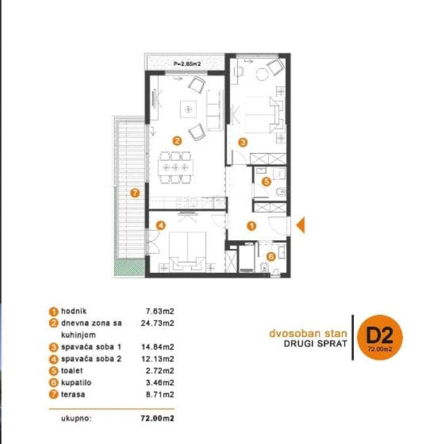 Moderne 2-Zimmer-Wohnung mit Meerblick – Top Lage 10