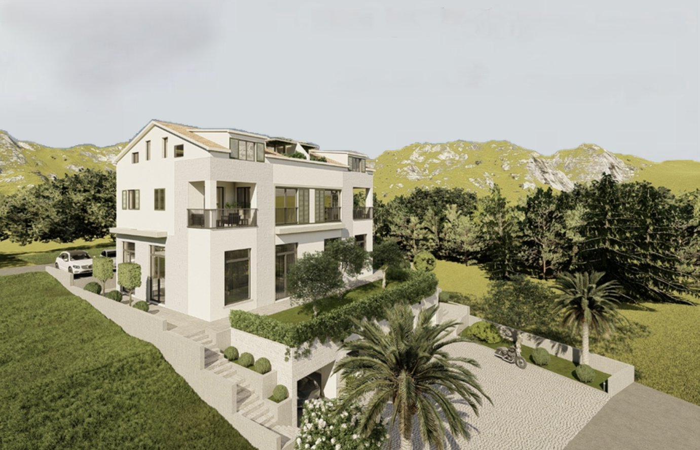 Duplex Apartment 56m² Under Construction with Private Yard – Mrčevac, Tivat — 2