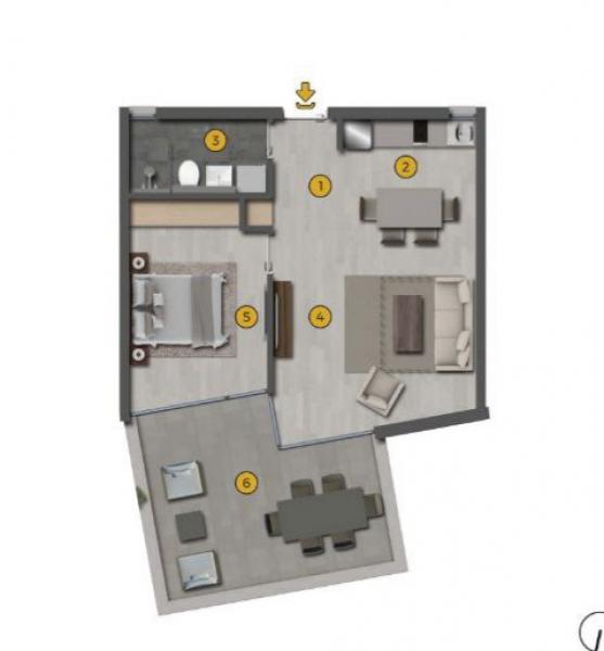 Beautiful 1-bedroom apartment in Tivat for sale 5