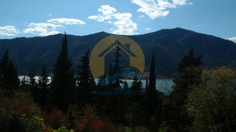 Investment plot with a beautiful sea view in a peaceful village of Dobrota, near Kotor Old Town and Perast.